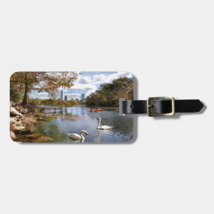 Texas Barton Creek / Ladybird Lake Swans Gepäckanhänger