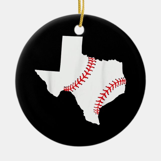 Texas Baseball Staat lustig Texas Baseball Keramik Ornament (Vorne)