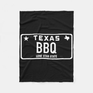 Texas Bbq Nummernschild Essen Fleisch Tx Austin Ge Fleecedecke