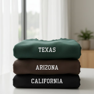 Texas Benutzerdefinierte moderne Schrift USA Bun Besticktes Sweatshirt