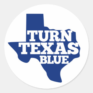 Texas Blau färben Runder Aufkleber