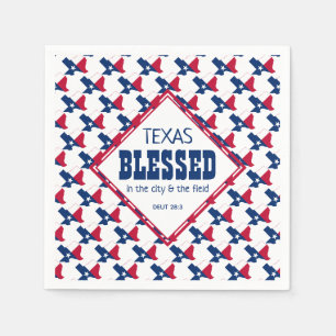 TEXAS BLESSEED Independence Christlich Party Paper Serviette