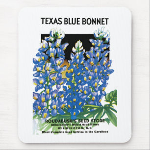 Texas Blue Bonnet Samenpaket Etikett Mousepad