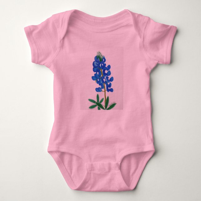 Texas Bluebonnet Baby Bodysuit Baby Strampler (Vorderseite)