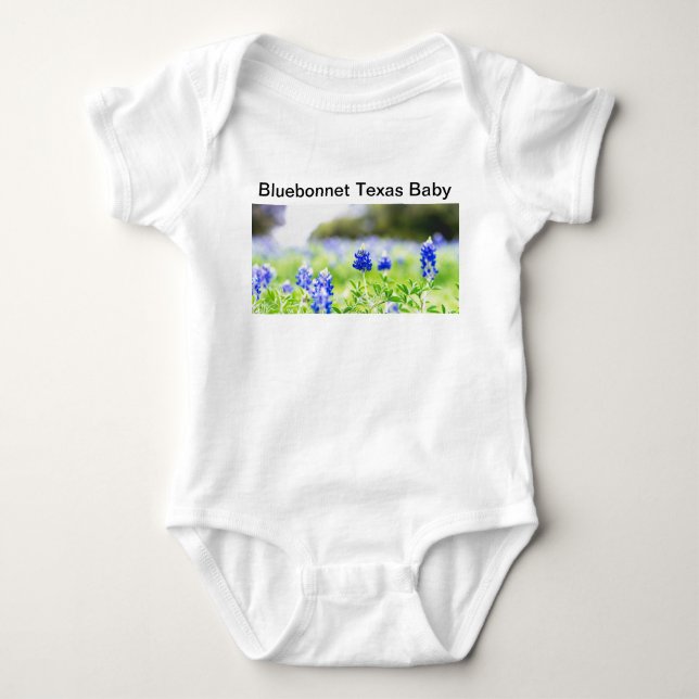 Texas Bluebonnet Baby Bodysuit Onsie Newborn Baby Strampler (Vorderseite)