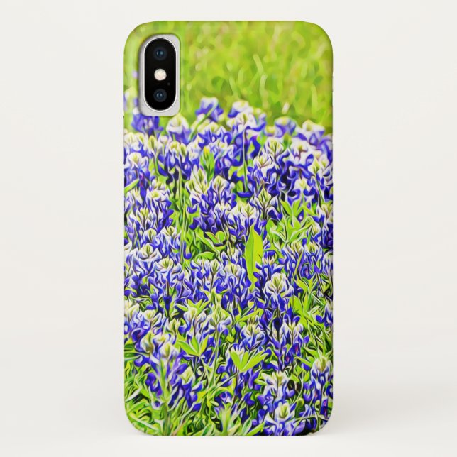 Texas Bluebonnet Blume Art Phone Case (Rückseite)