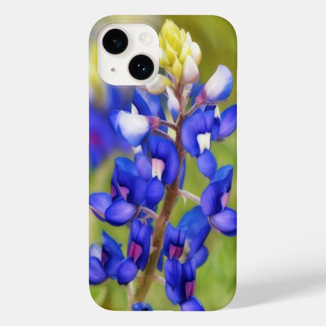 Texas Bluebonnet Blume Art Phone Case (Rückseite)