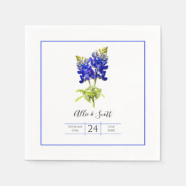 Texas Bluebonnet Blume, Moderne Hochzeit Serviette