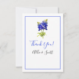 Texas Bluebonnet Blume, Moderne Hochzeit Vielen Da Dankeskarte