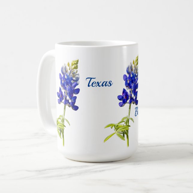 Texas Bluebonnet Blume Tasse (Vorderseite Links)