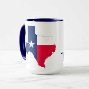 Texas Bluebonnet Blumen mit Flaggenfarben Tasse