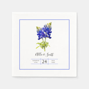 Texas Bluebonnet Blumen, Moderne Hochzeit Serviette