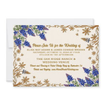 Texas-Bluebonnet-Botanische-Hochzeitseinladung