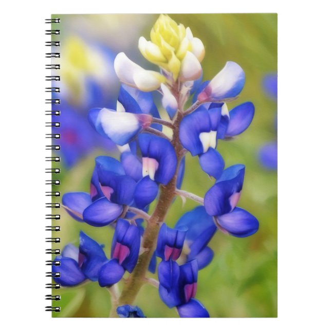 Texas Bluebonnet Flower Close Up Journal (Devant)