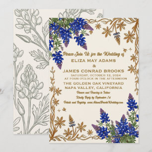 Texas-Bluebonnet-Foto-Hochzeitseinladung Save The Date