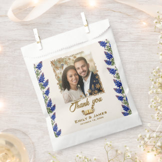 Texas Bluebonnet Foto Hochzeitsgunst Samenpackung Geschenktütchen