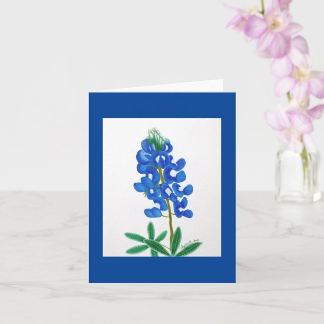 Texas Bluebonnet Inspiration Note Card Karte (Orchidee)