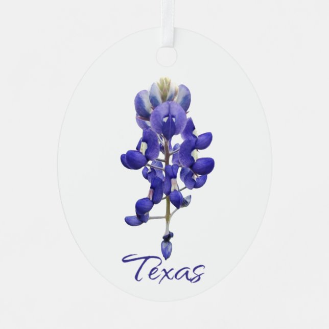 Texas Bluebonnet Metal Ornament Aus Metall (Vorderseite)