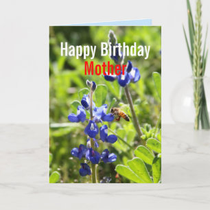 Texas Bluebonnet Mutter Happy Birthday Karte