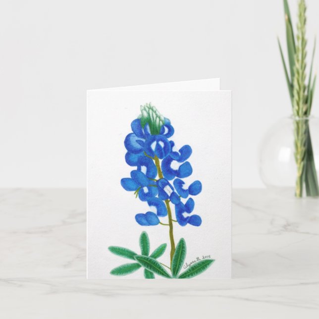 Texas Bluebonnet Note Card Karte (Vorderseite)