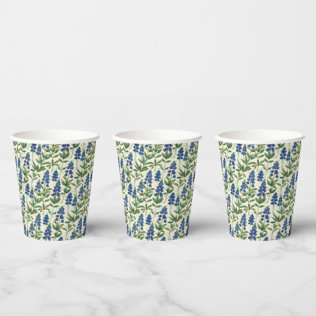 Texas Bluebonnet Paper Cups Lupine Pappbecher (Multi)