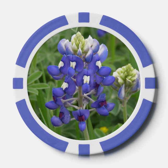 Texas Bluebonnet Pokerchips (Vorderseite)