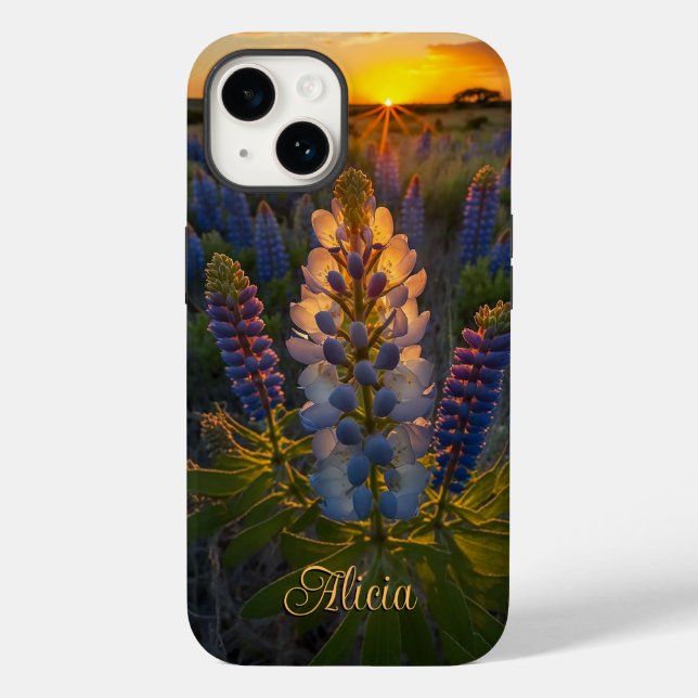 Texas Bluebonnet Sunset Case-Mate iPhone 14 Hülle (Rückseite)