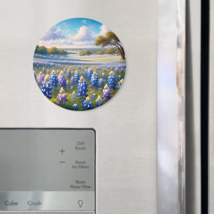Texas Bluebonnet-Wiesenlandschaft Magnet