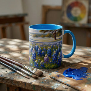 Texas Bluebonnet-Wiesenlandschaft Tasse