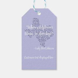 Texas Bluebonnet Wildblumen Hoffnungsmeldung Geschenkanhänger