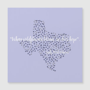 Texas Bluebonnet Wildblumen Nachricht Texas Gesche Magnetkarte