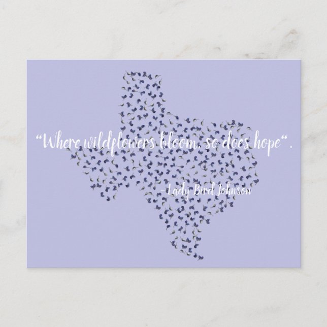 Texas Bluebonnet Wildblumen Postcard Postkarte (Vorderseite)