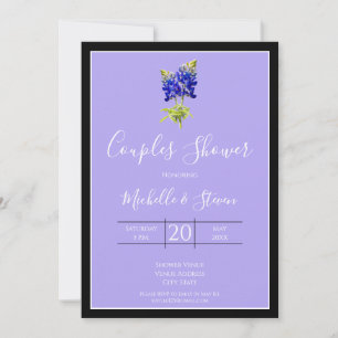 Texas Bluebonnets auf Lavendel, Frühling, Paare Einladung