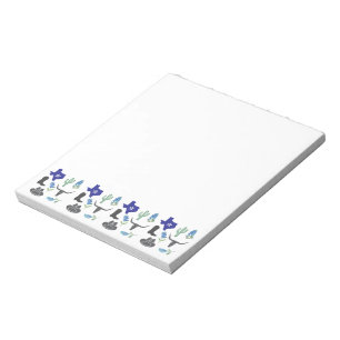Texas Bluebonnets Blaue Blumen Aquarell Notizblock