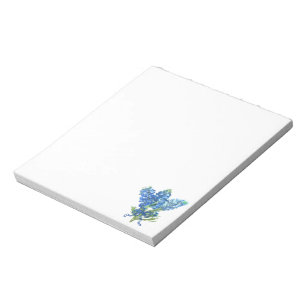 Texas Bluebonnets Blaue Blumen Aquarell Notizblock