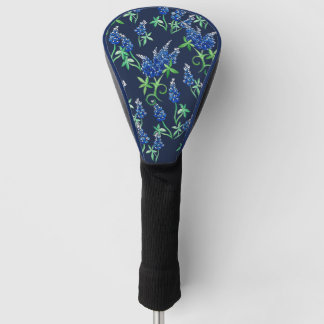 Texas Bluebonnets Bloral Blue Golf Headcover