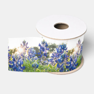 Texas Bluebonnets Blue Flowers Texan Floral Ripsband