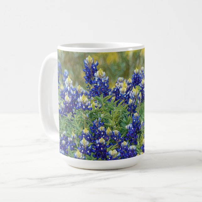 Texas Bluebonnets Blume Tasse Cup (Vorderseite Links)
