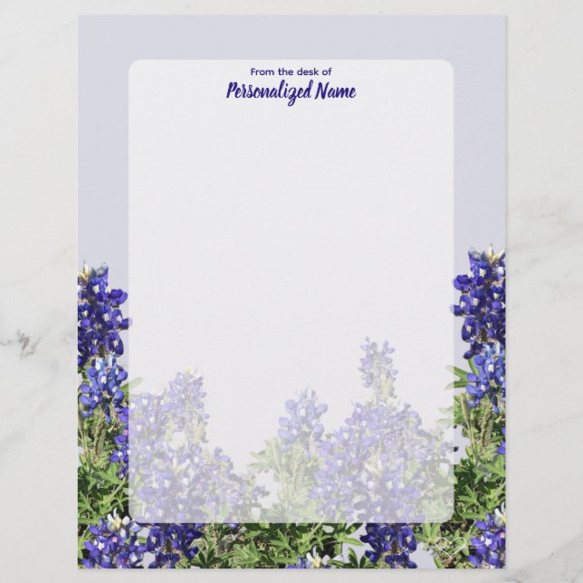 Texas Bluebonnets Briefbogen (Vorderseite)