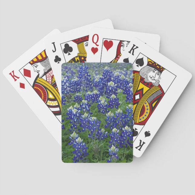 Texas Bluebonnets Field Foto Spielkarten (Rückseite)