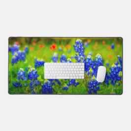 Texas Bluebonnets Indian Paintbrush Wildblumen Schreibtischunterlage