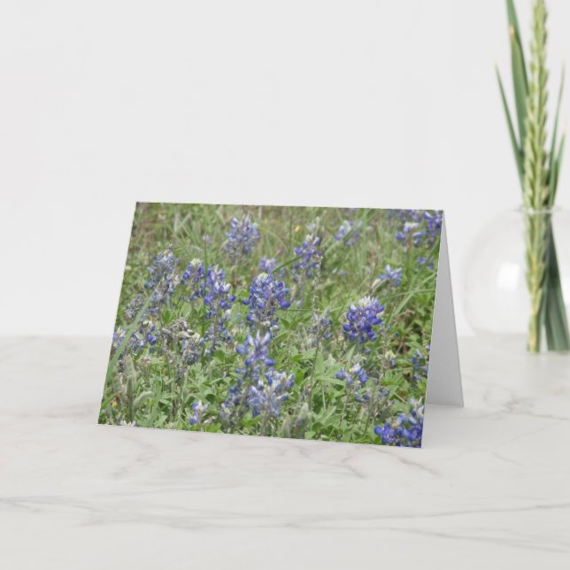 Texas Bluebonnets Karte (Vorderseite)