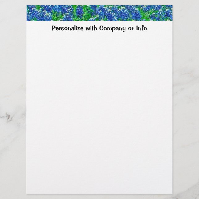 Texas Bluebonnets Letterhead (Vorderseite)