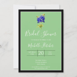 Texas Bluebonnets on Sage, Spring, Bridal Einladung