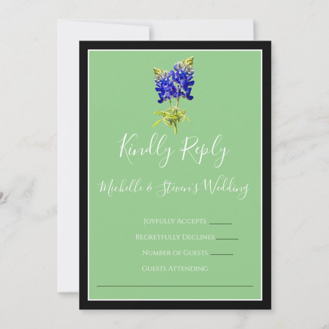 Texas Bluebonnets on Sage, Spring UAWG Einladung (Vorderseite)