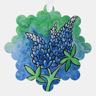 Texas Bluebonnets Ornament Karte