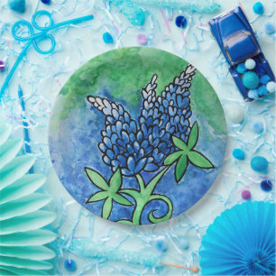 Texas Bluebonnets Pappteller