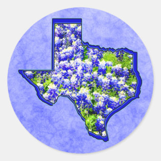 TEXAS BLUEBONNETS RUNDER AUFKLEBER