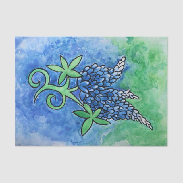 Texas Bluebonnets Seidenpapier (Vorderseite)