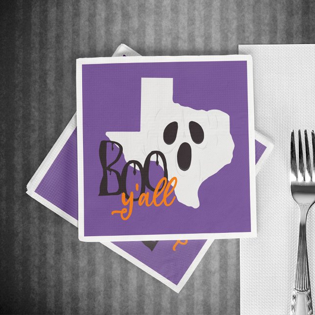Texas Boo Y'all Halloween Serviette (Von Creator hochgeladen)